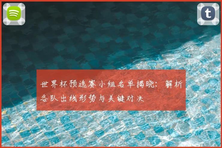 世界杯预选赛小组名单揭晓:解析各队出线形势与关键对决